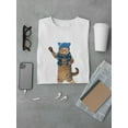 thumbnail image 3 of A Cat In Ice Skates T-Shirt Men -Image by Shutterstock, Male XX-Large, 3 of 4
