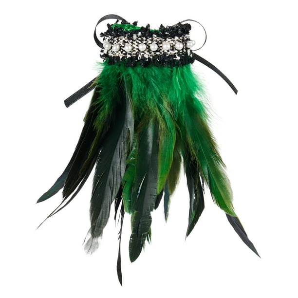 Lucakuins - Muñequeras de plumas, pulseras de plumas, pulsera para mujer, disfraz de Halloween, cosplay Lucakuins moda