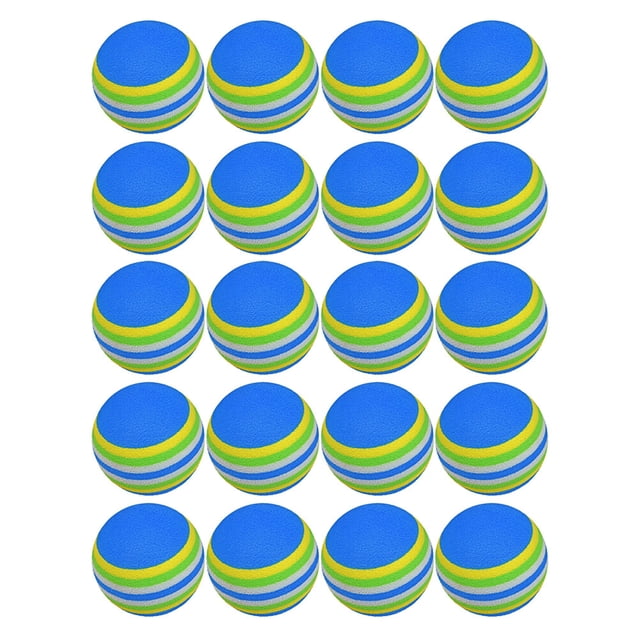 20PCS Rainbow Ball EVA Sponge Ball Training Ball Stretchy Indoor Practice Balls for Indoor Playground (Random Color)