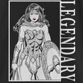 thumbnail image 2 of Girl's Wonder Woman Legendary Black and White Poster Graphic Tee Black Large, 2 of 4
