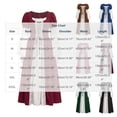 thumbnail image 5 of Women's Renaissance Medieval Dress Square Neck Flare Sleeve Maxi Gown Vintage Irish Peasant Dress Lace-up Waist Halloween Costume Cosplay Fair Festival Party Wear, 5 of 9