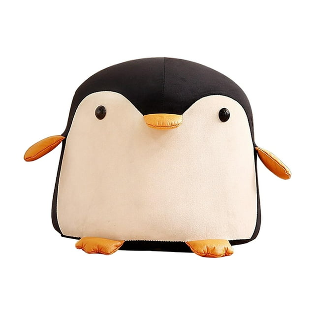 Repose-pieds Animaux Mignons avec Coussin Rembourré Doux Pouf pour Enfants Adultes pour Noir