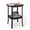 Brown, variant on Gymax Round End Table 2-Tier Night Stand w/Storage Shelf Industrial Bedside Table Rustic Brown & Black