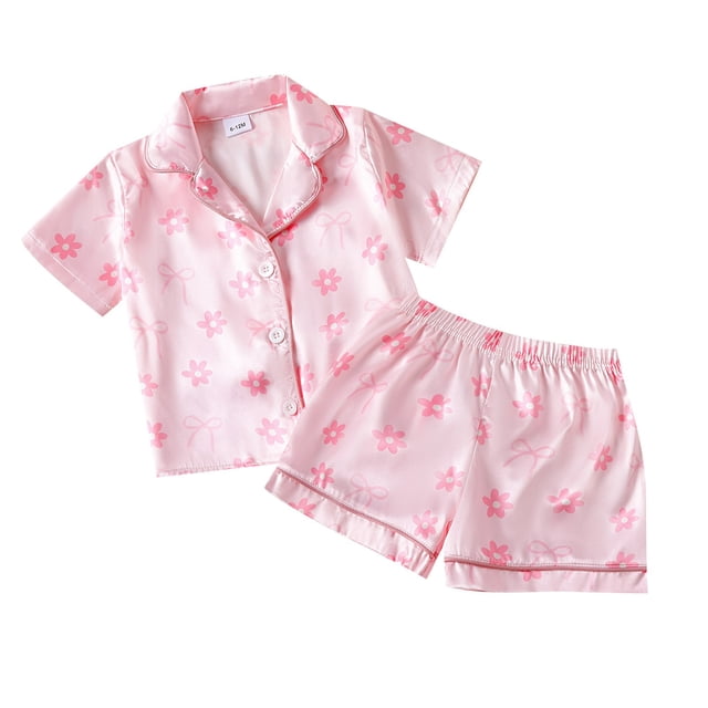 Summer Pajamas Baby Boy Girl Button Down Romper Cute Sleepwear Ne Piece Js