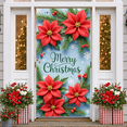thumbnail image 4 of Festive Banner Merry Christmas Decorative Design Red Poinsettia Floral Holiday Decoration for Seasonal Celebration Indoor Venue Winter Party, 4 of 9