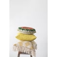 thumbnail image 3 of Creative Co-Op Cotton Slub Lumbar Pillow with Ikat Pattern and Tassels, 3 of 10
