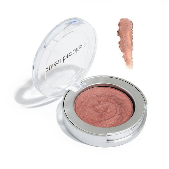 Sombra de ojos en crema Lauren Brooke Cosmetics | Sombra de ojos orgánica natural, maquillaje de ojos ricamente pigmentado, sombra de ojos en crema para mujeres (marrón rosa (brillante))