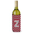 thumbnail image 1 of Letra Z Chevron carmesí y gris botella de vino bebida aislante Hugger Cj1043-Zliterk, 1 of 1