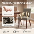 thumbnail image 4 of AFO Upholstered Dining Chairs Set of 2 with Solid Wood Legs & Padded Seat, Wood Mid Century Side Chairs for Kitchen Desk, Dining Room and Restaurant, Brown, 4 of 14