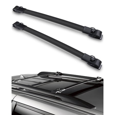 CCIYU Cargo Racks for Toyota Sienna 2011-2020 Rooftop Luggage Canoe Kayak Carrier Rack Black Roof Rack Cross Bar - Fits Side Rails Models ONLY