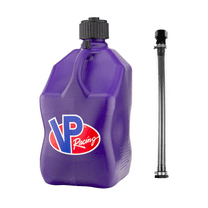 VP Racing 3612-CA, 5.5-Gallon Square Motorsport Jug Translucent Purple w/ 14" Standard Hose Close-Trimmed Cap and Neck for Tight Seal (1 Pack)
