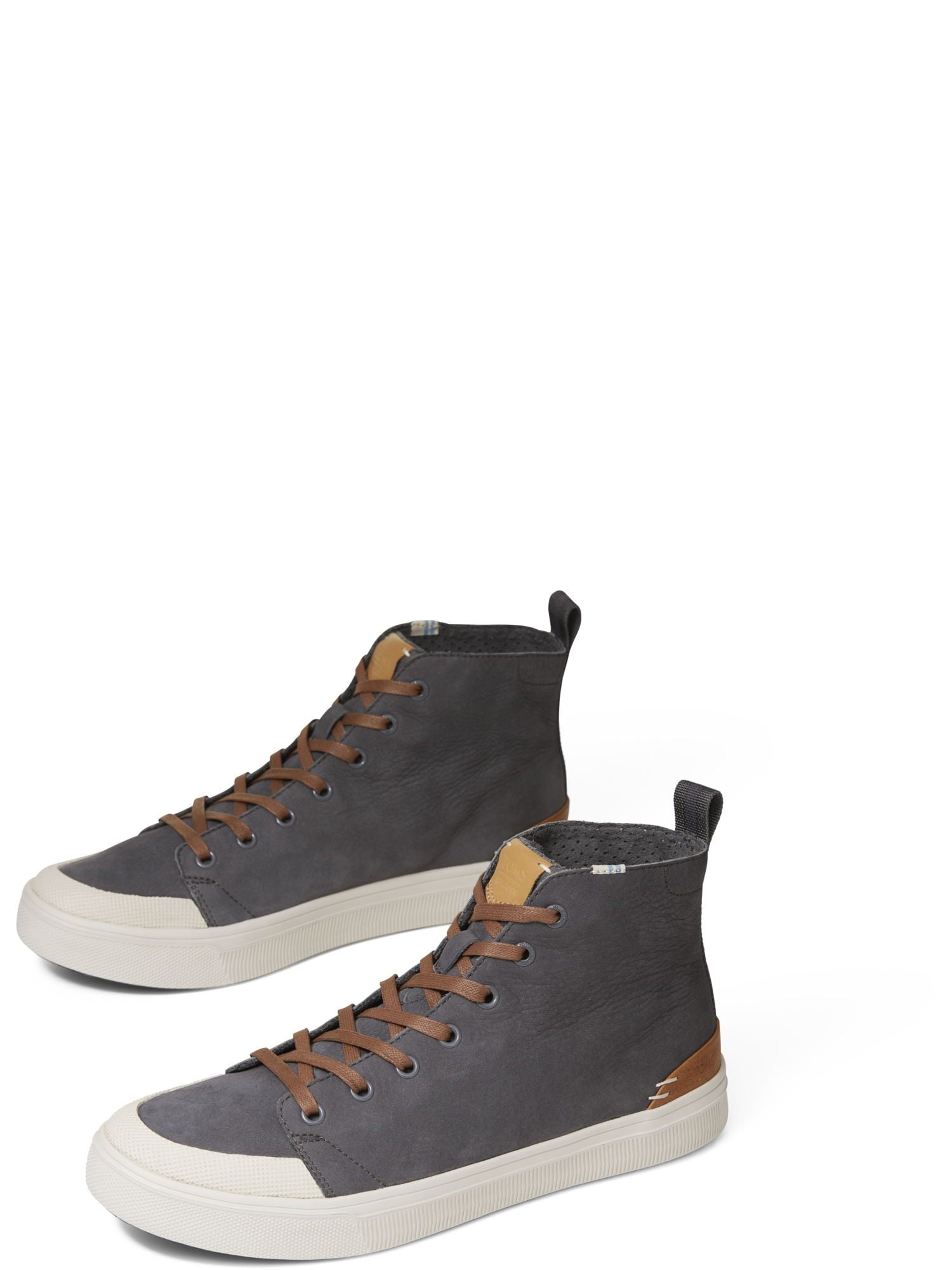 Toms Mens Travel Lite High Top Sneakers Tumbled Nubuck Leather