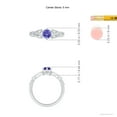 thumbnail image 4 of ANGARA Natural Solitaire Round Tanzanite Celtic Knot Ring in 14K White Gold for Women (Size-5mm) | December Birthstone, Birthday, Anniversary, Jewelry Gift for Women | Natural Tanzanite Ring, 4 of 9