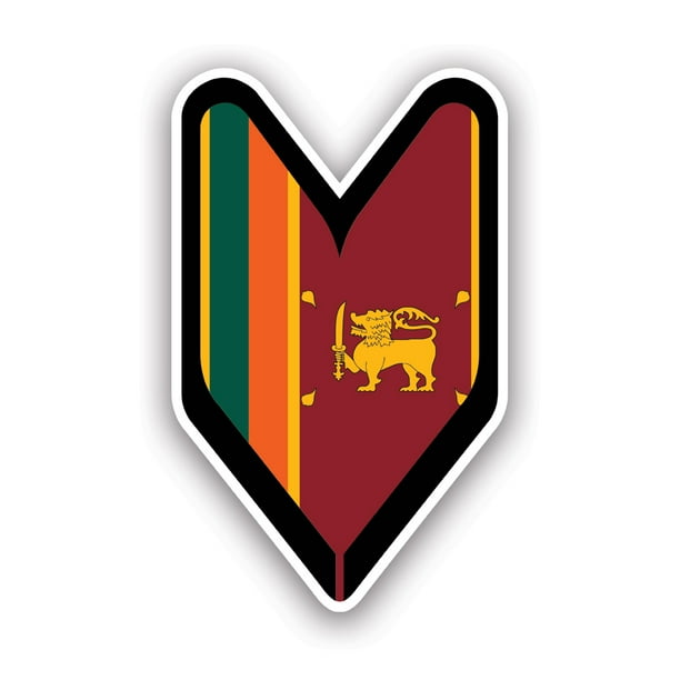 Sri Lankan Driver Badge Sticker Decal Self Adhesive Vinyl