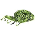 thumbnail image 2 of Bufanda árabe al aire libre con borlas pañuelo ligero de poliéster elegante a cuadros Verde claro y negro, 2 of 8