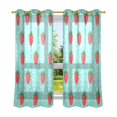 thumbnail image 6 of Yayeee Window Curtains Set of 2 for Living Room Light Filtering 63"x52", Strawberry Pattern, 6 of 7