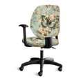 thumbnail image 2 of FKELYI Office Chair Slipcover Rotating Armchair Protector Covers Retro Butterfly Rose Flower Print Swivel Computer Chair Cover Washable Dust-Proof Home Docer, 2 of 7