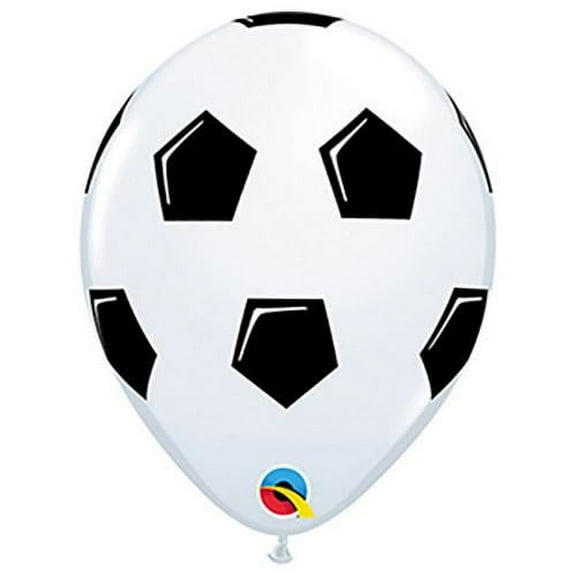 LOONBALLOON Soccer Balloons, 11″ SOCCER BALL/FOOTBALL - WHITE