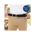 thumbnail image 3 of CTM  Braided Stretch Belt Silver Buckle Adjustable Elastic (Men), 3 of 7