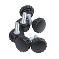 thumbnail image 1 of 6 Pcs M4x10 Vis à Molette Filetée, 6 Pcs xThumbscrew, Noir, 1 of 8
