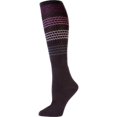 thumbnail image 4 of Sierra Socks Women's Slouch or Knee High Geometric Patterned Organic Cotton Socks (Brown, 2 Pairs), 4 of 6