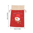 thumbnail image 3 of Billuyoard 2 bolsas de regalo de arpillera de Navidad para vacaciones, organizador de envoltura con cordón de gran capacidad, paquetes de Type3 NO3, 3 of 6