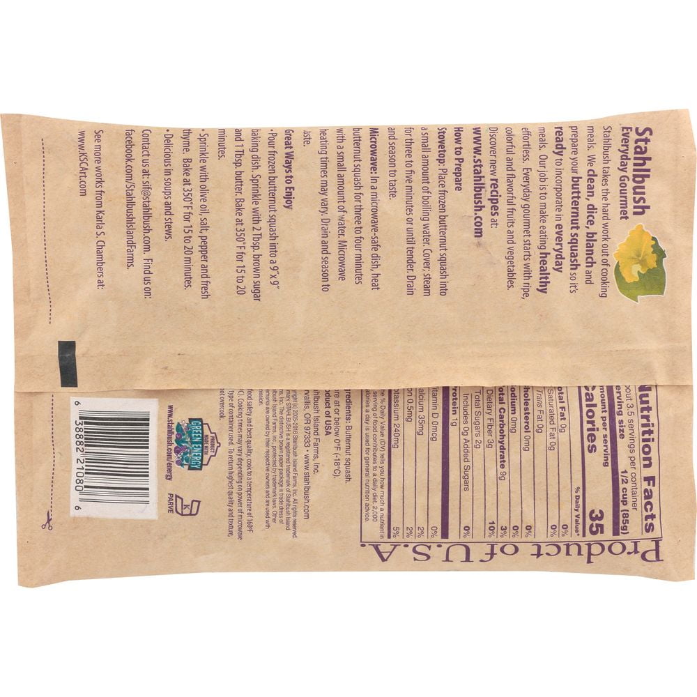 Stahlbush Island Farms Diced Butternut Squash, 10 Ounce -- 12 per Case.