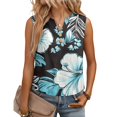 thumbnail image 2 of Women Tank Top V Neck Sleeveless Tank Top Button Up Shirts Summer Casual Loose Blouses Dressy Trendy Cotton Linen Tank Shirt Top, 2 of 5