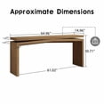 thumbnail image 4 of Mesa de consola de chapa de madera maciza rústica de 65 pulgadas, mesa de sofá de entrada de granja larga para sala de estar, pasillo, detrás del sofá, apartamento, 4 of 5