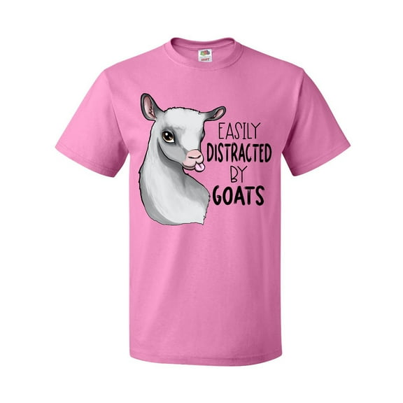 Inktastic Easily Distracted by Goats Cute Goat T-Shirt