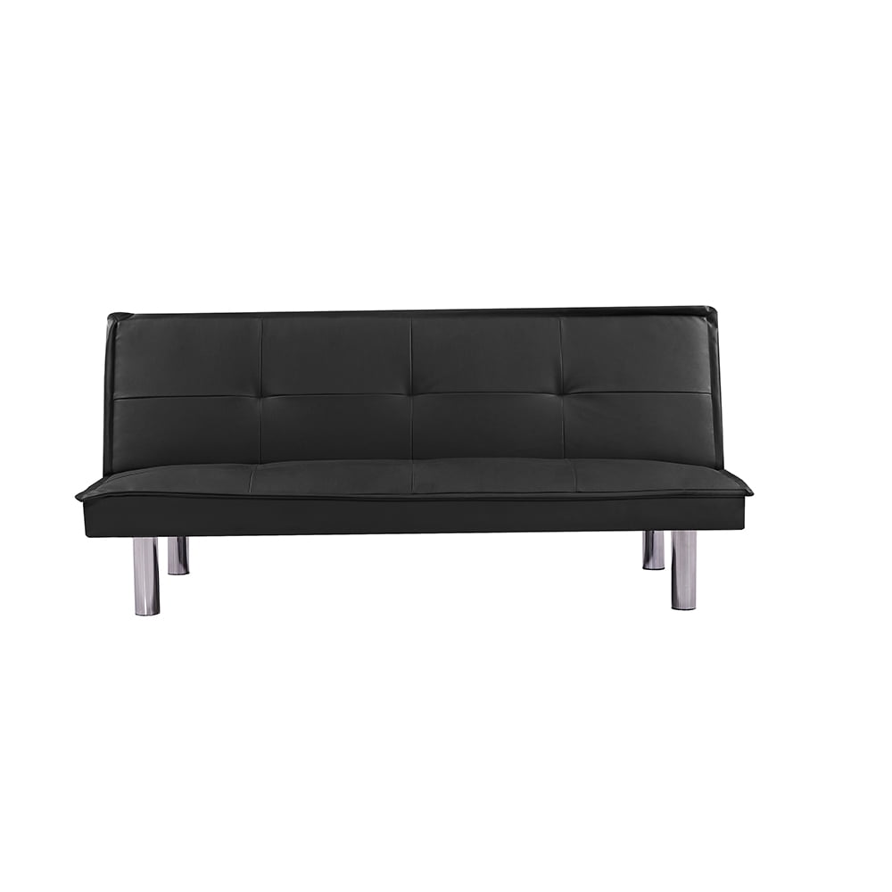 Lowestbest PU Leather Sofa Bed Couch, Convertible Folding Futon Sofa Bed, Black Lowestbest PU Leather Sofa Bed Couch, Convertible Folding Futon Sofa Bed, Black