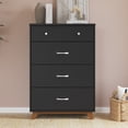 thumbnail image 2 of Child Craft Soho 42" Interlocking 4-Drawer Chest for Nursery or Bedroom, Tip-Resistant, Modern Style, Ebony, 2 of 6