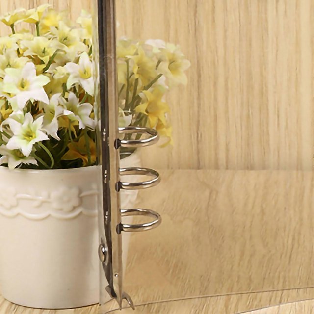Transparent Binder Cover Snap Design Wear Resistant Eco Friendly PVC Budget Binder for School Office A6