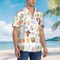 thumbnail image 2 of Lsque Happy Easter1 pattern Hawaiian Shirt for Men, Unisex Summer Beach Casual Short Sleeve Button Down Shirts-X-Large, 2 of 9