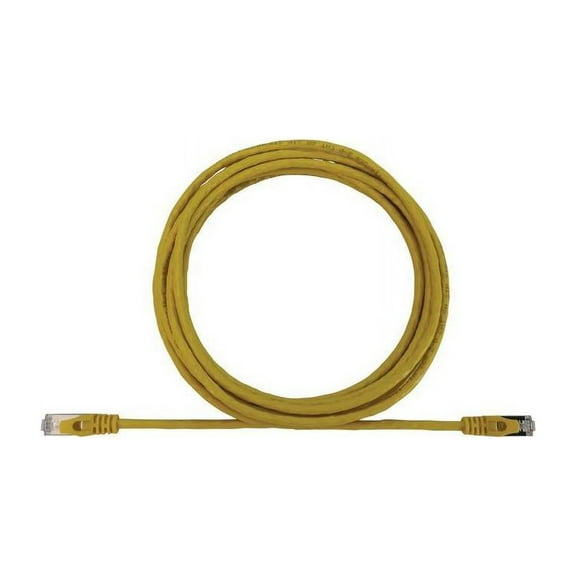 Tripp Lite Cat6a 10G Snagless Shielded Slim STP Ethernet Cable (RJ45 M/M), PoE, Yellow, 10 ft. (3.1 m) - 10 ft Category 6a Network Cable for Network Device, Server, Switch, Router, Hub, Printer,