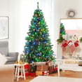 thumbnail image 2 of Costway 7FT Pre-Lit Hinged Christmas Tree w/ 350 Multi-Color Lights & 3-Minute Quick Shape No Fluffing Required, 2 of 10