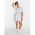 thumbnail image 3 of Joyspun Women’s Dreamy Soft Collection Short Sleeve Sleep Shirt, Sizes S/M to 2X/3X, 3 of 6