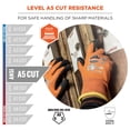 thumbnail image 2 of Guantes Ergodyne ANSI A5, impermeables, CR, naranja, talla M, 2 of 8