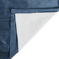 thumbnail image 6 of TWOPAGES 52 W X 102 L Light Filtering Drapery Silk Black Grommet Hanging Style Curtain for Bedroom, 1 Panel, French Blue, 6 of 6
