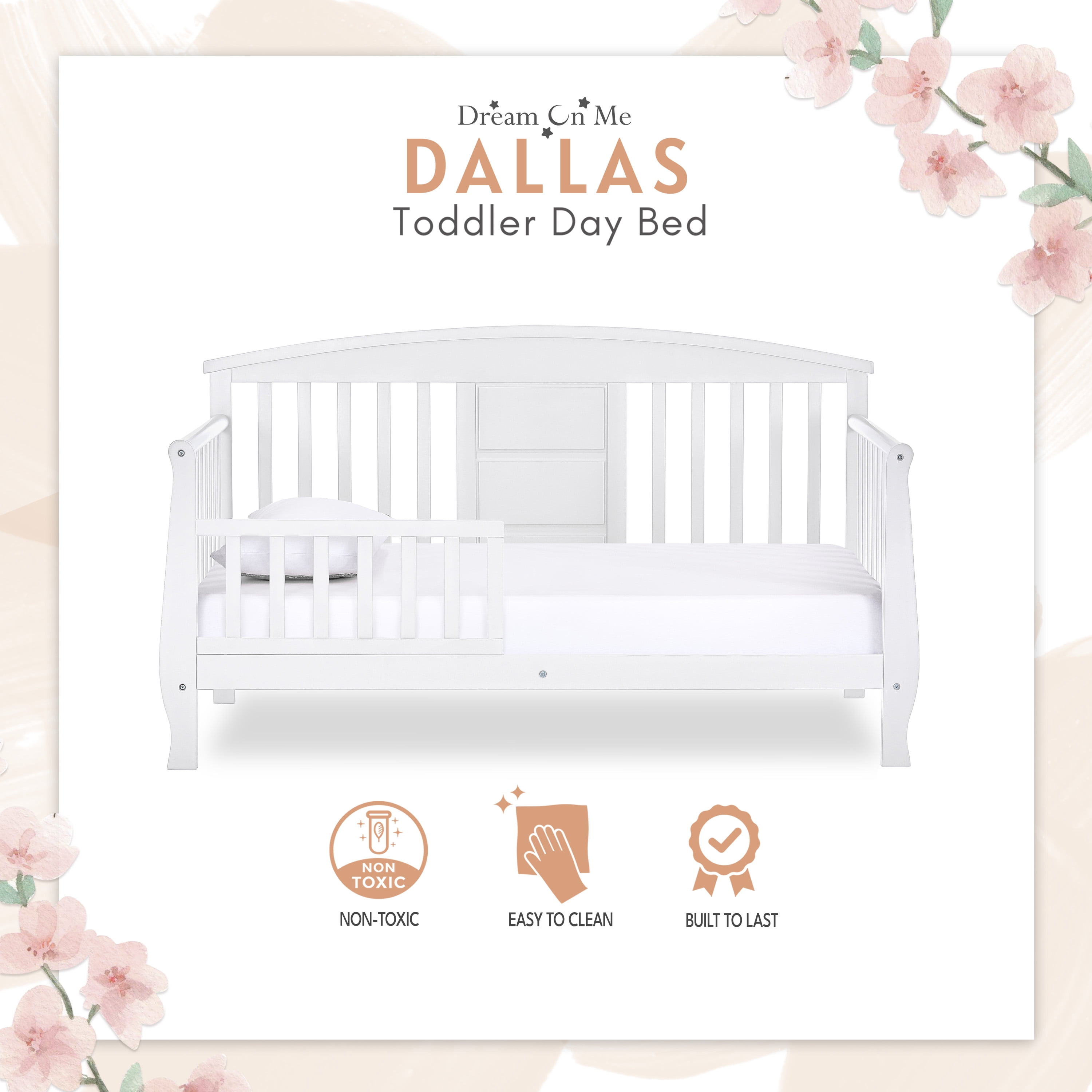 Dream on Me Dallas Toddler Daybed, White
