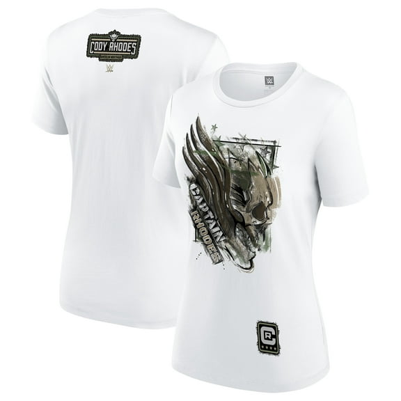 Women's White Cody Rhodes Captain Rhodes T-Shirt