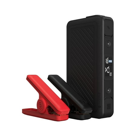 mophie - Powerstation Go Rugged AC Portable Power with AC Outlet, USB-A Ports, Floodlight, and Jumper Cables - Black