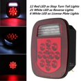 thumbnail image 2 of 1 unidad de luz de combinación de cola de freno de parada de 39 LED rojo + blanco Afortunado Sencillez, 2 of 5