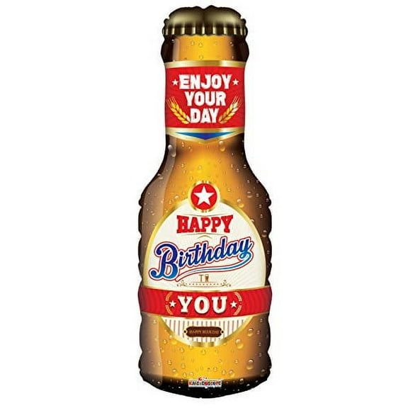 36" Birthday Beer Shape Foil Balloon |  Party Balloon Collection
