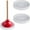 White, variant on 2Pcs Plunger Holder, Black Plunger Tray, Universal Plunger Mat for Toilet Plunger, Toilet Plunger Holder Only, Toilet Plunger Stand Catches Drips from Plunger, Dries Quickly