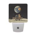 thumbnail image 6 of Yayeee LED Plug in Night Light for The Home with Auto Dusk to Dawn Light Sensors, 2 Pack, Sitting on The Moon, 6 of 6