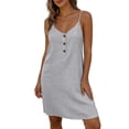 thumbnail image 6 of Luvrsol Summer Dresses for Women Elegant Maxi Dress Sleeveless Solid Color Flowy Party Wedding Guest Gown, S-3XL, 6 of 8