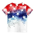 thumbnail image 6 of ZACPNCV Shirts for Kids Girls Summer Crewneck USA Flag Graphic Short Sleeve Casual Tee Blouses Independence Day Clothes Blue 5-6 Years, 6 of 6