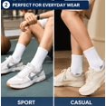 thumbnail image 4 of 6 Pairs Breathable Crew Socks for Men Women, Loose Top Stretch Cotton Socks, Soft Casual Comfort Socks for Daily Activities, 4 of 5