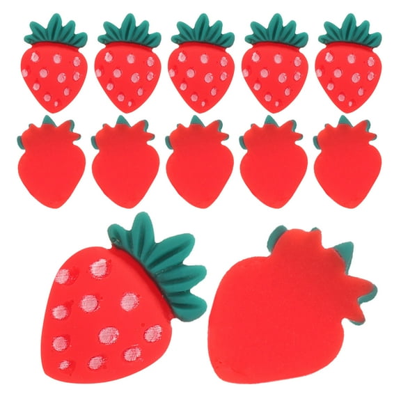 OULII 30Pcs Berry Cupcake Toppers in Red for Summer Picnics and Themed Celebrations